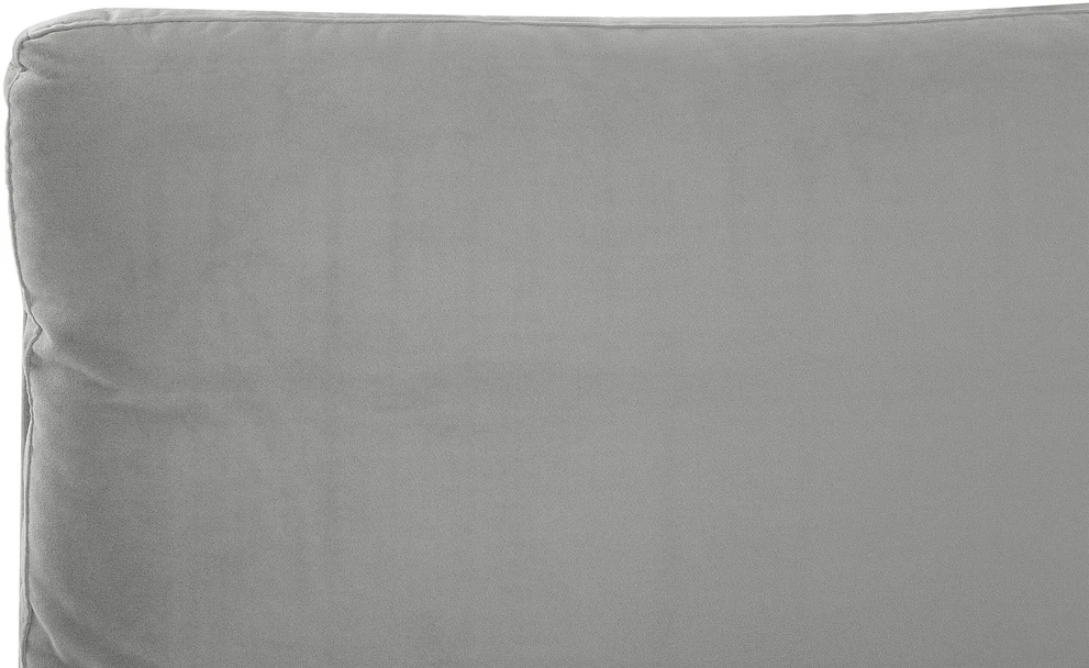 Beliani Velvetinė lova MELLE 140 x 200 cm pilka