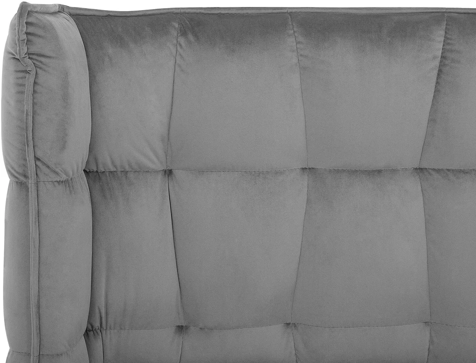 Beliani Velvetinė lova SENLIS 180 x 200 cm pilka