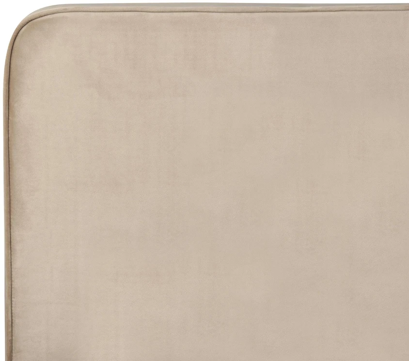 Beliani Velvetinė lova VALOGNES 180 x 200 cm smėlio pilkumo spalvos