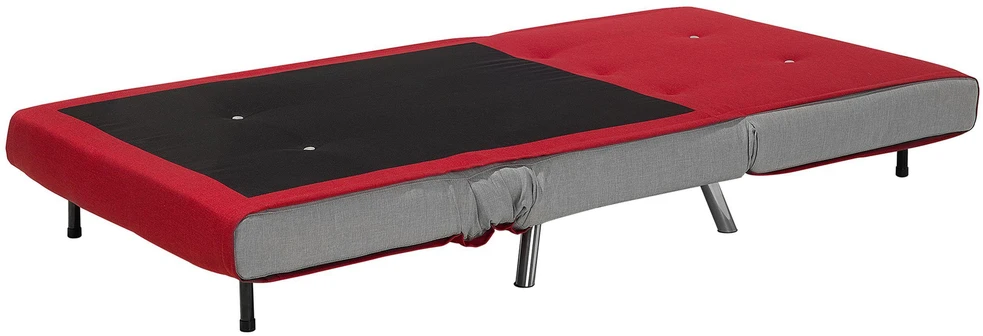 Beliani Viengulė išskleidžiama sofa FARRIS, raudona