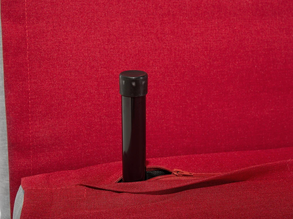 Beliani Viengulė išskleidžiama sofa FARRIS, raudona