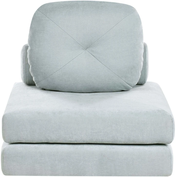 Beliani Viengulė išskleidžiama sofa OLDEN, šenilinė, mėlyna