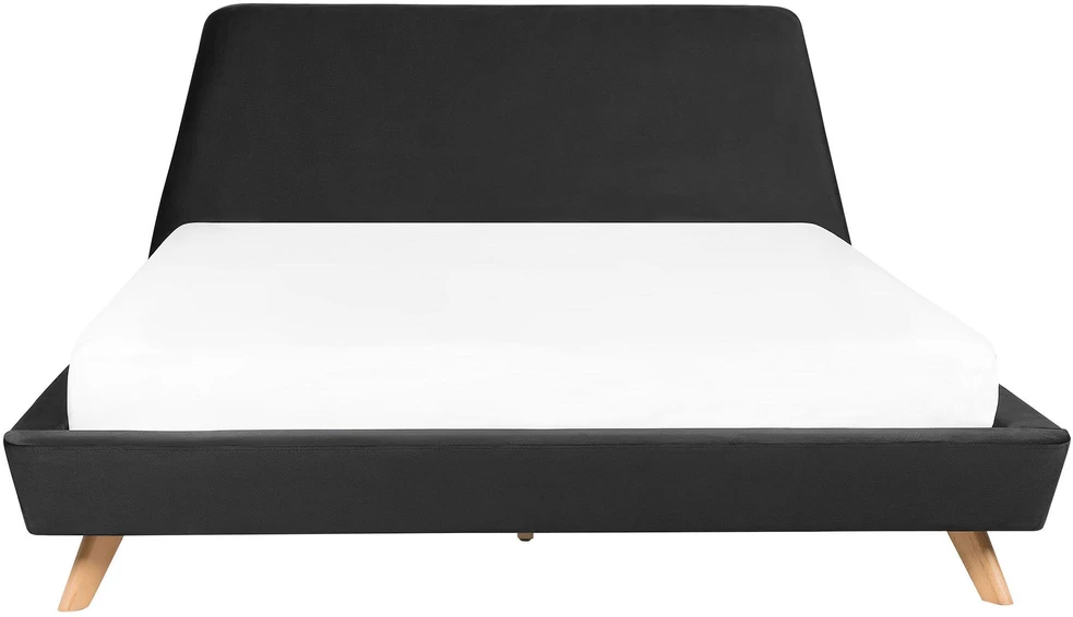 Beliani Viengulė lova VIENNE 180 x 200 cm, juoda