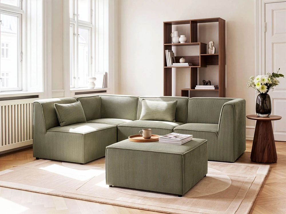 Sofa Beliani Vieno asmens modulis LEMVIG žalias velvetas