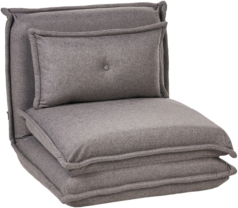 Beliani Vienvietė išskleidžiama sofa DELLEN tamsiai pilka
