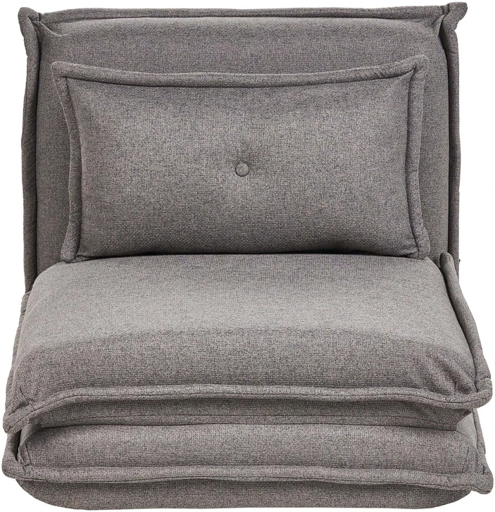 Beliani Vienvietė išskleidžiama sofa DELLEN tamsiai pilka