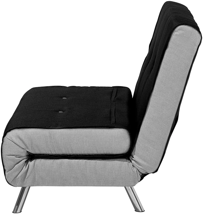Beliani Vienvietė išskleidžiama sofa FARRIS juoda