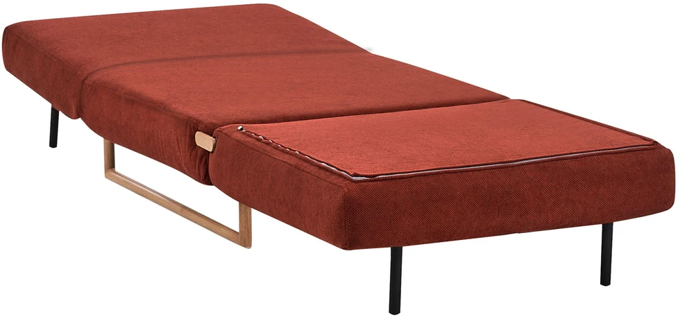 Beliani Vienvietė išskleidžiama sofa JERSLEV, raudona