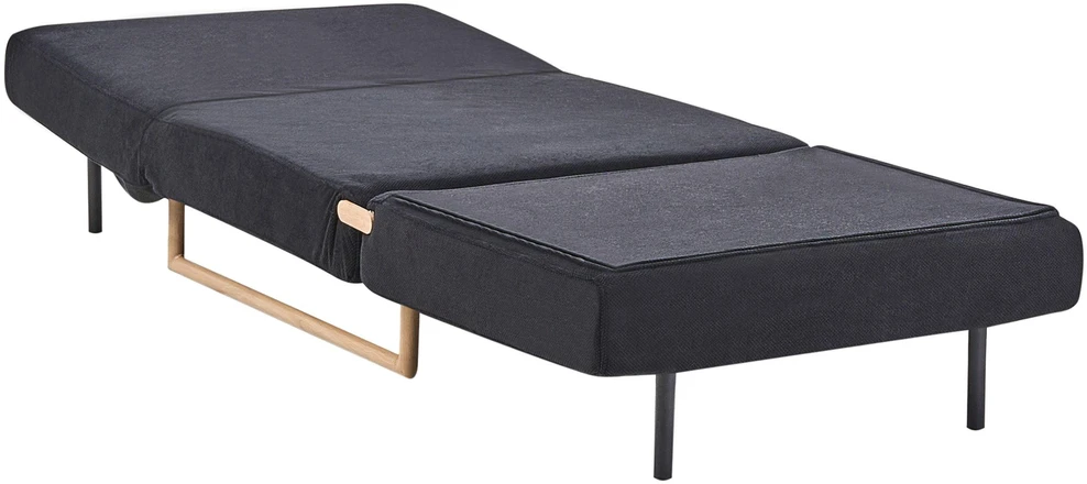 Beliani Vienvietė išskleidžiama sofa JERSLEV juoda