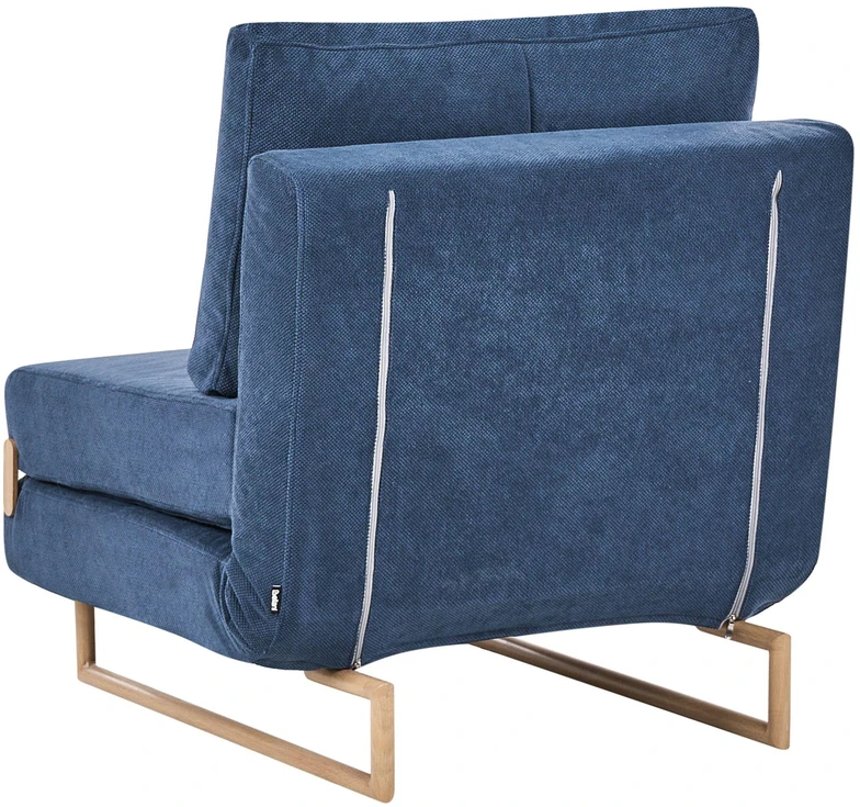 Beliani Vienvietė išskleidžiama sofa JERSLEV, mėlyna