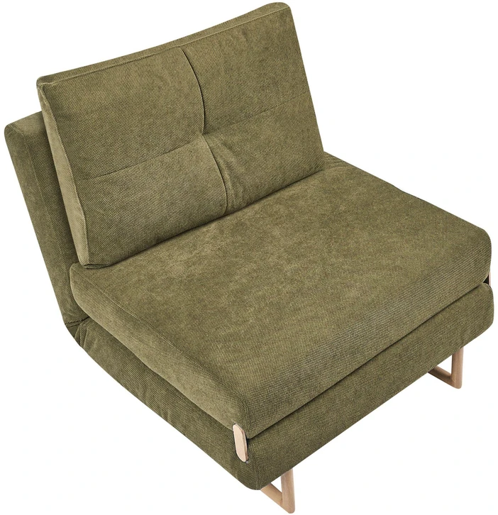 Beliani Vienvietė išskleidžiama sofa JERSLEV, žalia