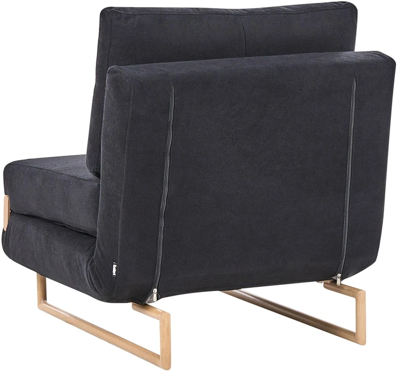 Beliani Vienvietė išskleidžiama sofa JERSLEV juoda