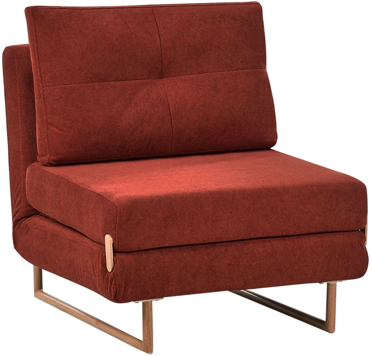 Beliani Vienvietė išskleidžiama sofa JERSLEV, raudona