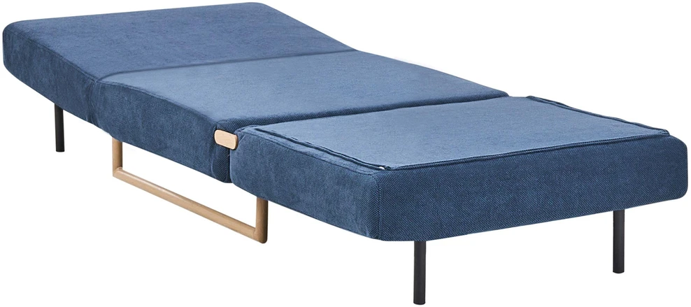 Beliani Vienvietė išskleidžiama sofa JERSLEV, mėlyna