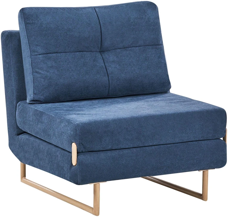 Beliani Vienvietė išskleidžiama sofa JERSLEV, mėlyna