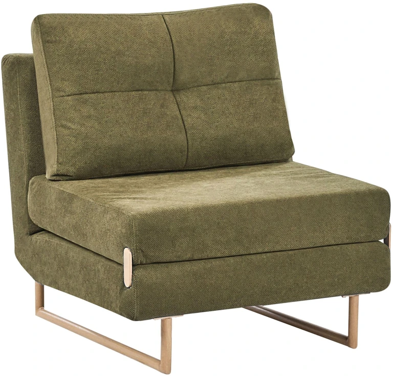 Beliani Vienvietė išskleidžiama sofa JERSLEV, žalia