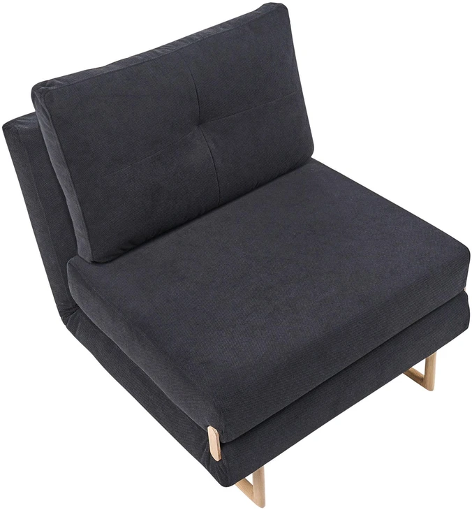 Beliani Vienvietė išskleidžiama sofa JERSLEV juoda