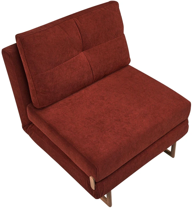 Beliani Vienvietė išskleidžiama sofa JERSLEV, raudona