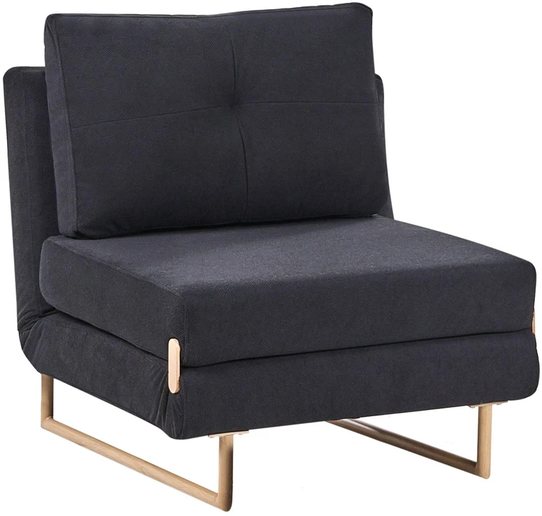 Beliani Vienvietė išskleidžiama sofa JERSLEV juoda