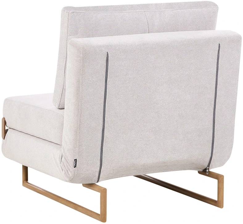 Beliani Vienvietė išskleidžiama sofa JERSLEV, kreminės spalvos