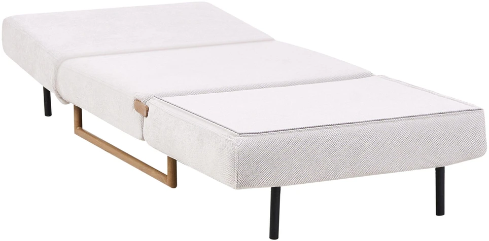 Beliani Vienvietė išskleidžiama sofa JERSLEV, kreminės spalvos
