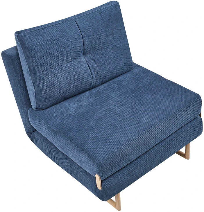 Beliani Vienvietė išskleidžiama sofa JERSLEV, mėlyna