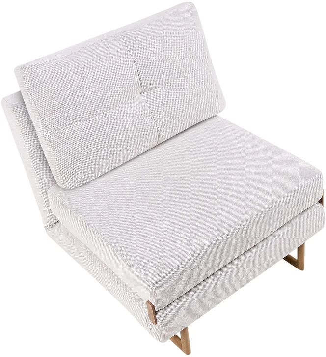 Beliani Vienvietė išskleidžiama sofa JERSLEV, kreminės spalvos