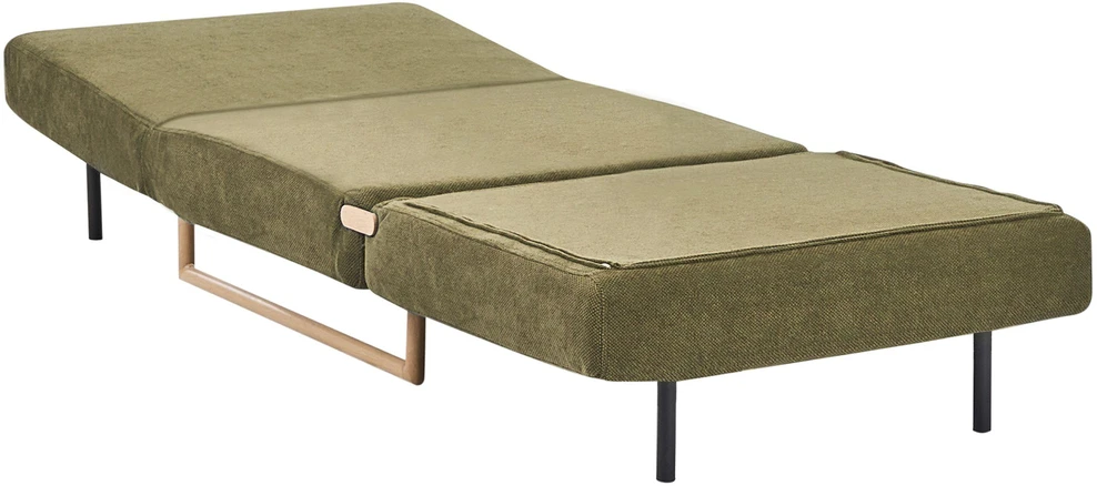 Beliani Vienvietė išskleidžiama sofa JERSLEV, žalia