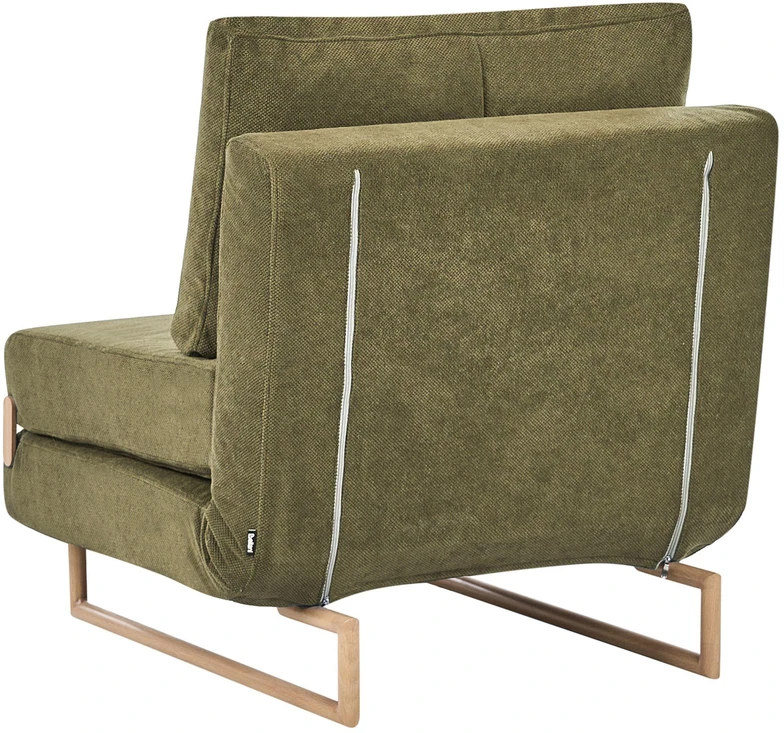 Beliani Vienvietė išskleidžiama sofa JERSLEV, žalia