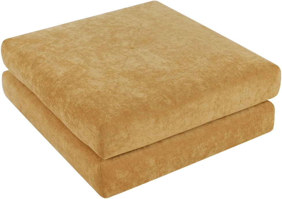 Beliani Vienvietė išskleidžiama sofa OLDEN, geltonas šenilinis audinys