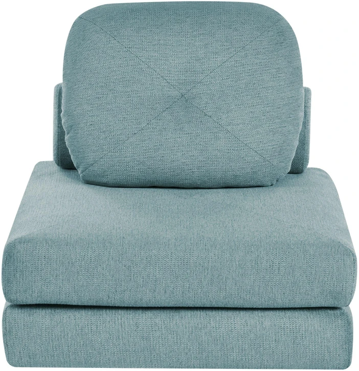 Beliani Vienvietė išskleidžiama sofa OLDEN, šviesiai mėlyna