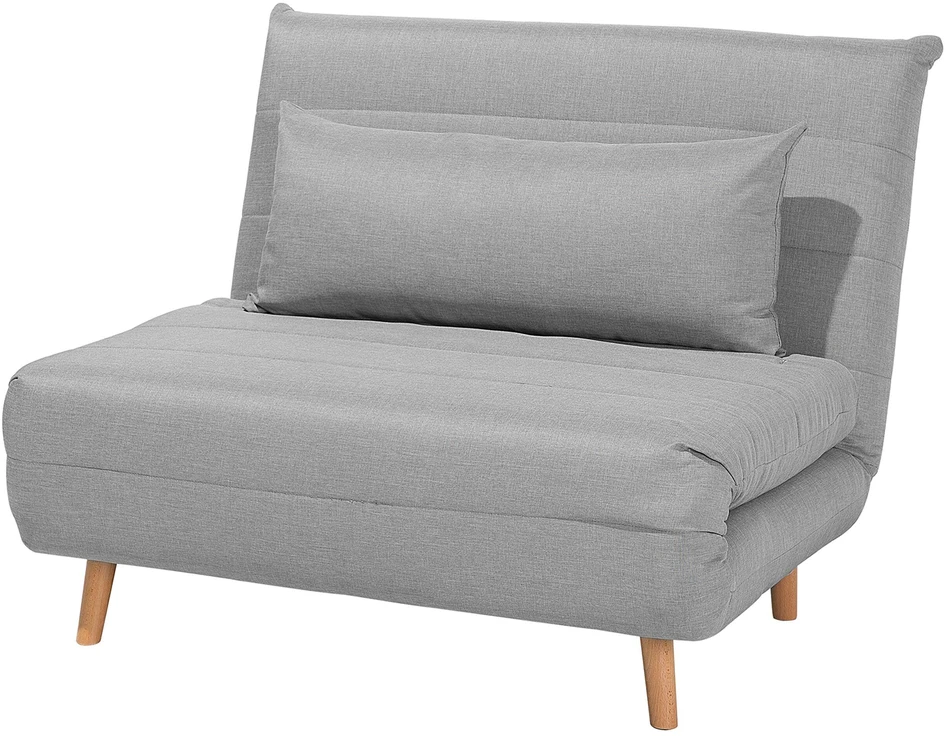 Beliani Vienvietė išskleidžiama sofa SETTEN, šviesiai pilka