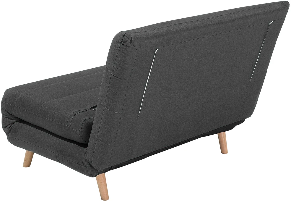 Beliani Vienvietė išskleidžiama sofa SETTEN tamsiai pilka