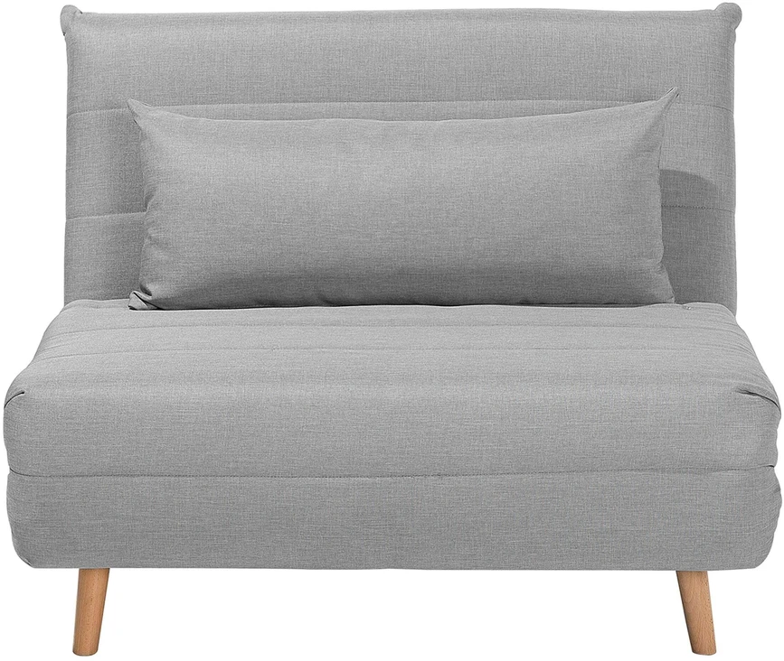Beliani Vienvietė išskleidžiama sofa SETTEN, šviesiai pilka