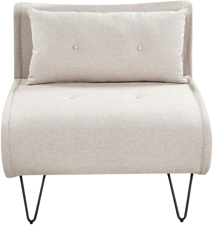 Beliani Vienvietė išskleidžiama sofa VESTFOLD, šviesiai smėlio spalvos
