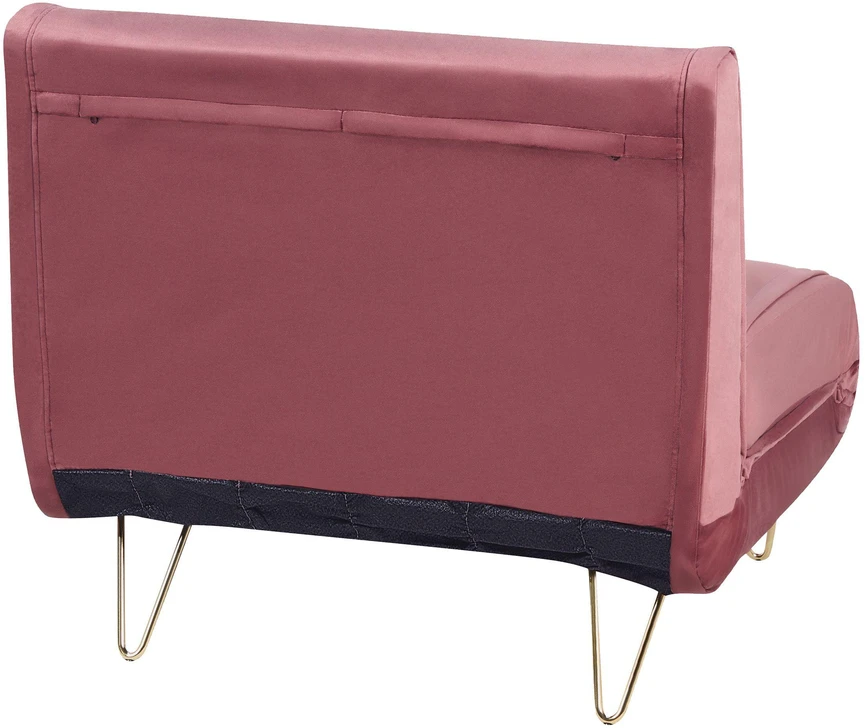 Beliani Vienvietė išskleidžiama sofa VESTFOLD, rožinė, veliūrinė
