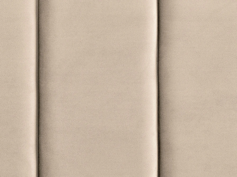 Beliani VILLETTE veliūrinė lova 140 x 200 cm smėlio spalvos