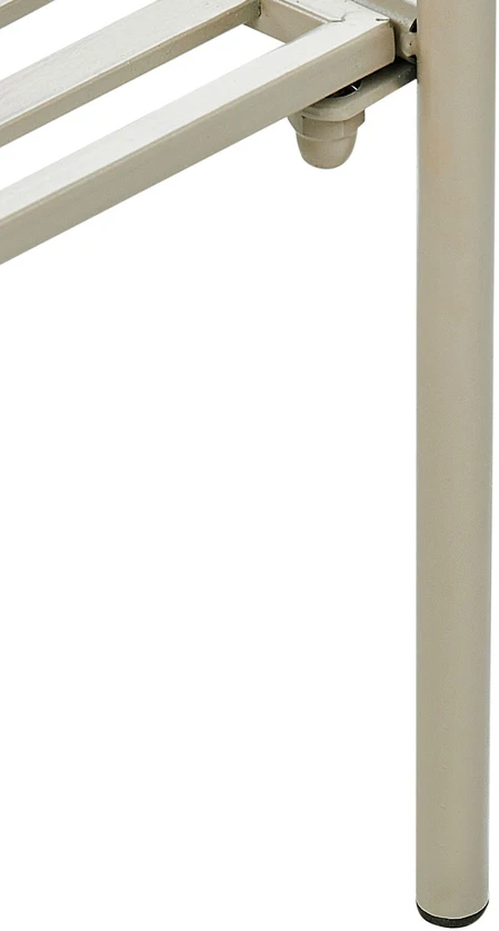 Beliani VINCA 70 cm metalinis vazonas ant kojelių, smėlio spalvos