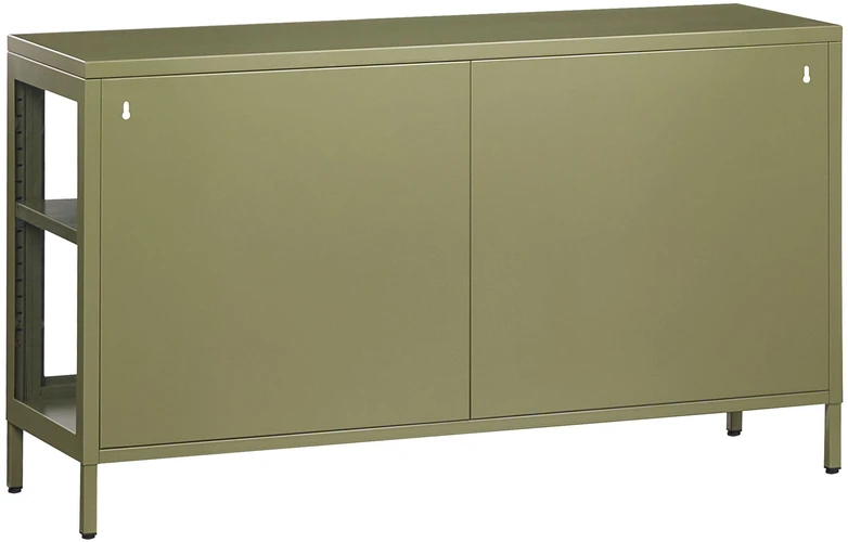 Beliani Vitrina NEWPORT metalinė 115 cm žalia