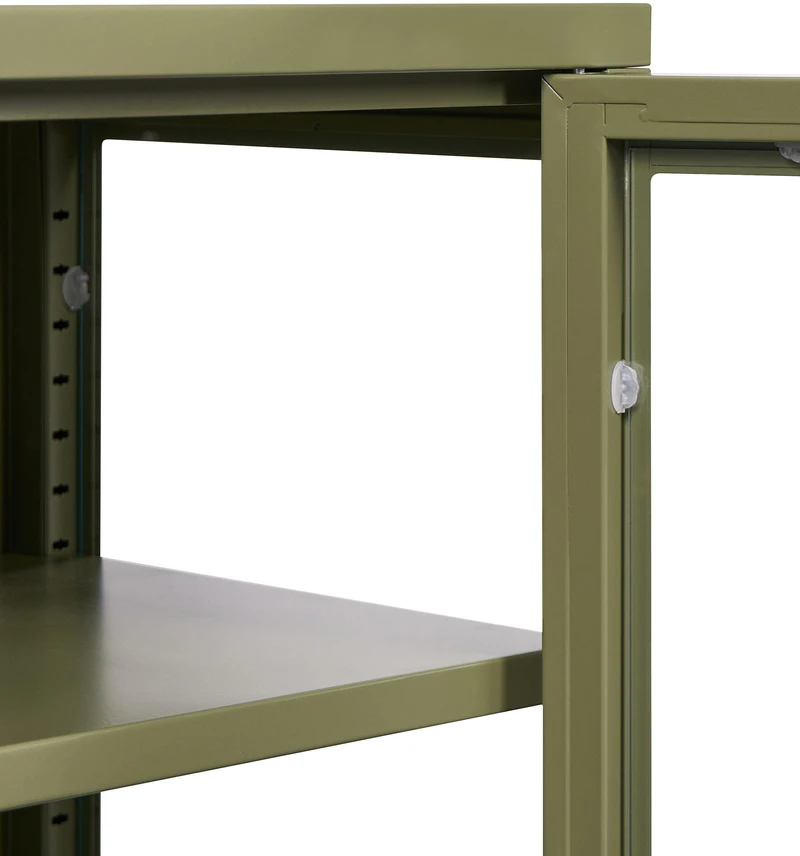 Beliani Vitrina NEWPORT metalinė 115 cm žalia