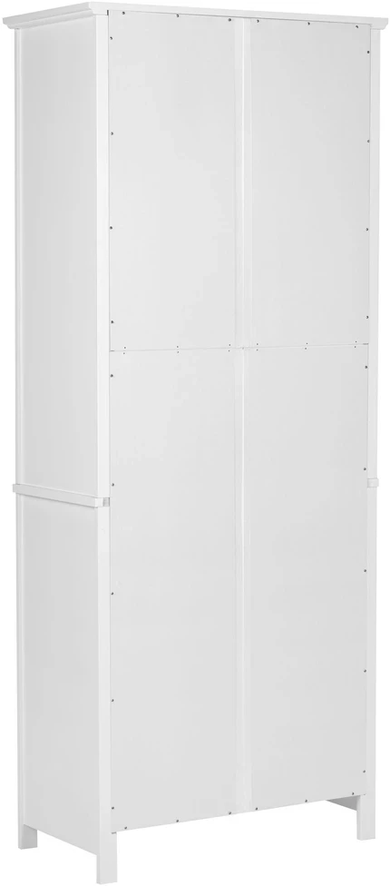 Beliani Vitrina su stikline spintele LUSBY 75 cm balta