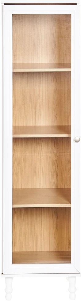 Beliani Vitrina su stiklinėmis durelėmis TINGLEDALE 40 cm balta