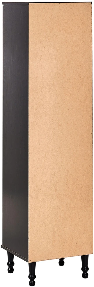 Beliani Vitrina su stiklinėmis durelėmis TINGLEDALE 40 cm juoda
