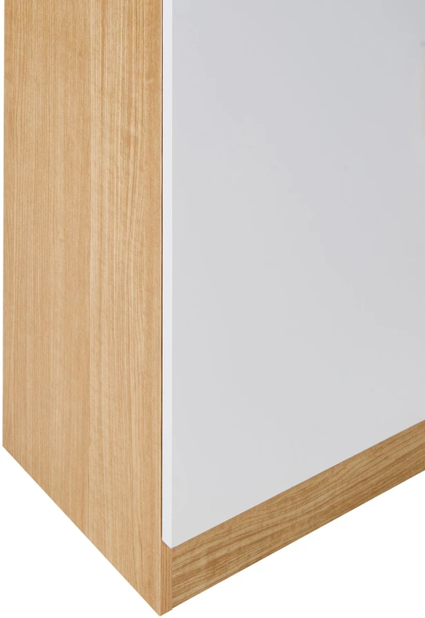 Beliani Vitrina su stiklinėmis durelėmis CYGNET 80 cm balta