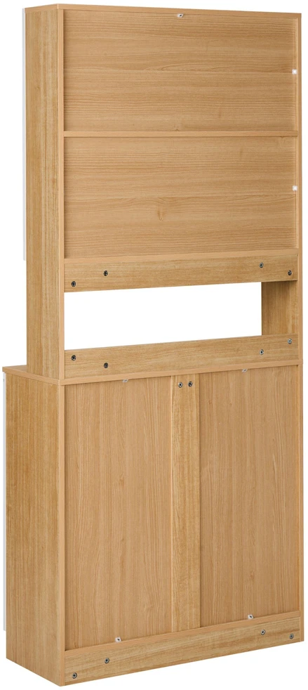 Beliani Vitrina su stiklinėmis durelėmis CYGNET 80 cm balta