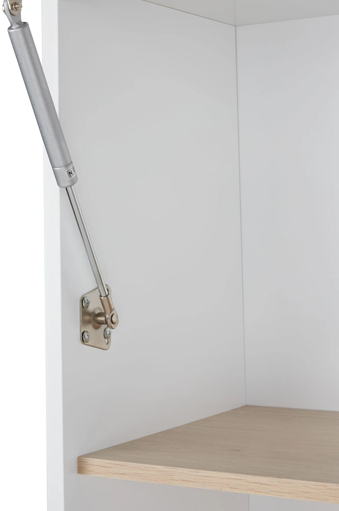 Beliani Vitrina su stiklinėmis durelėmis PARLIN 82 cm balta