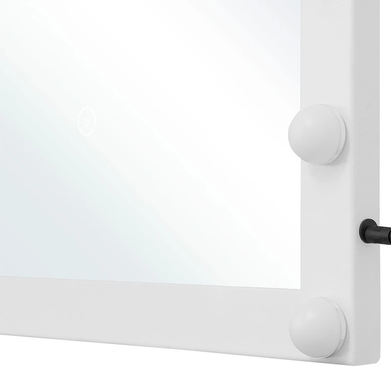 Beliani Voninis LED veidrodis ODENAS 50 cm 60 cm baltas