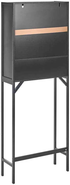 Beliani Vonios kambario spintelė OKARCHE, bambukinė, 63 cm, juoda