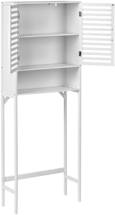 Beliani Vonios kambario spintelė OKARCHE, bambukinė, 63 cm, balta