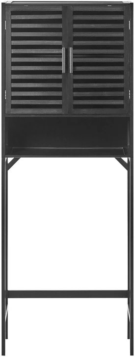 Beliani Vonios kambario spintelė OKARCHE, bambukinė, 63 cm, juoda